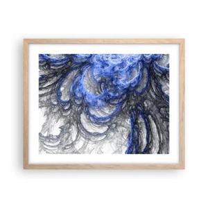 Pôster com moldura de carvalho claro - O nascimento de uma onda - 50x40 cm