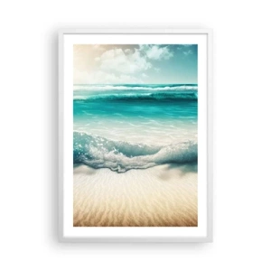 Pôster em moldura branca - A paz do oceano - 50x70 cm