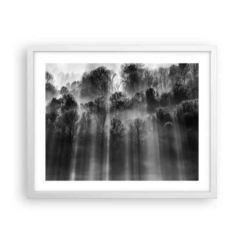 Pôster em moldura branca - Em correntes de luz - 50x40 cm