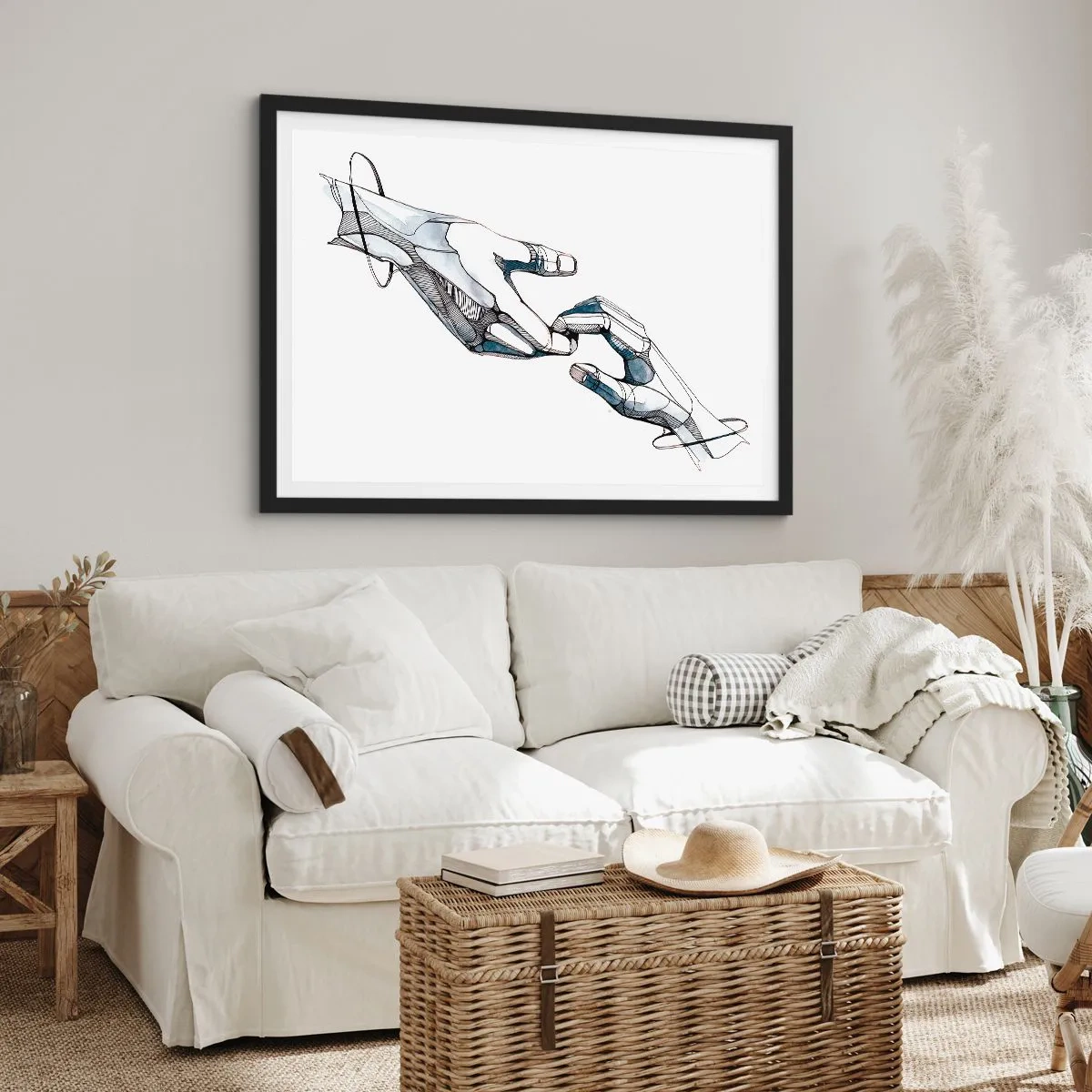 Pôster com moldura preta - Um bom gesto - 70x50 cm