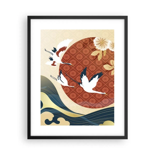 Pôster com moldura preta - Conto de fadas japonês - 40x50 cm