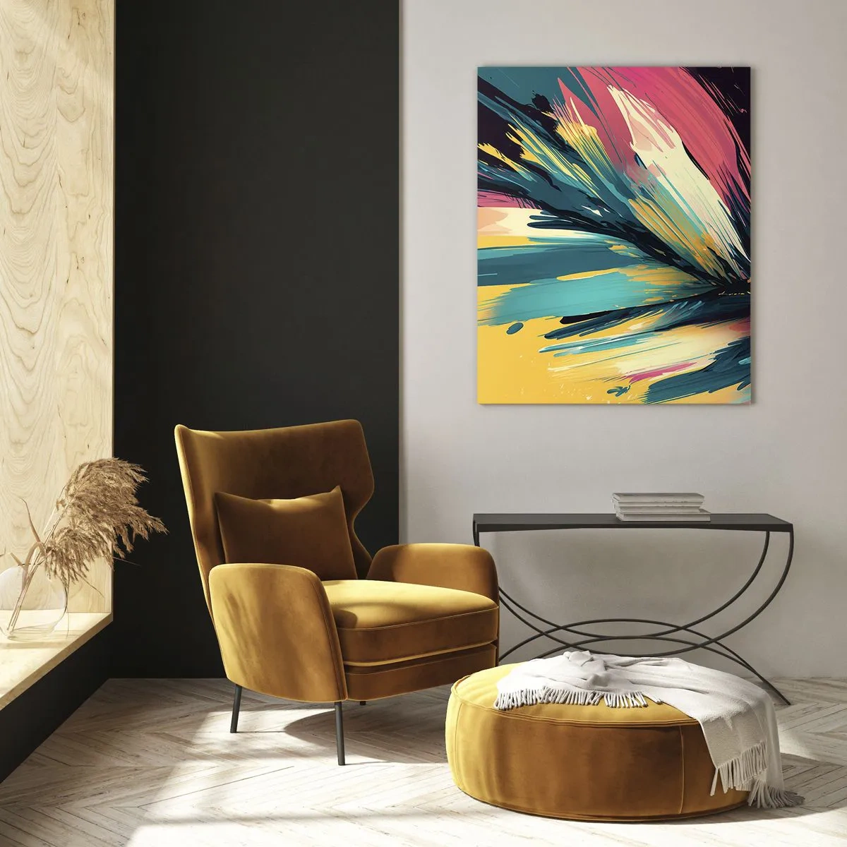Quadro em vidro - Composição – uma explosão de alegria - 50x70 cm