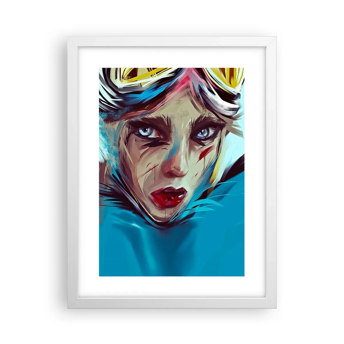 Pôster em moldura branca - A guerreira das estradas - 30x40 cm