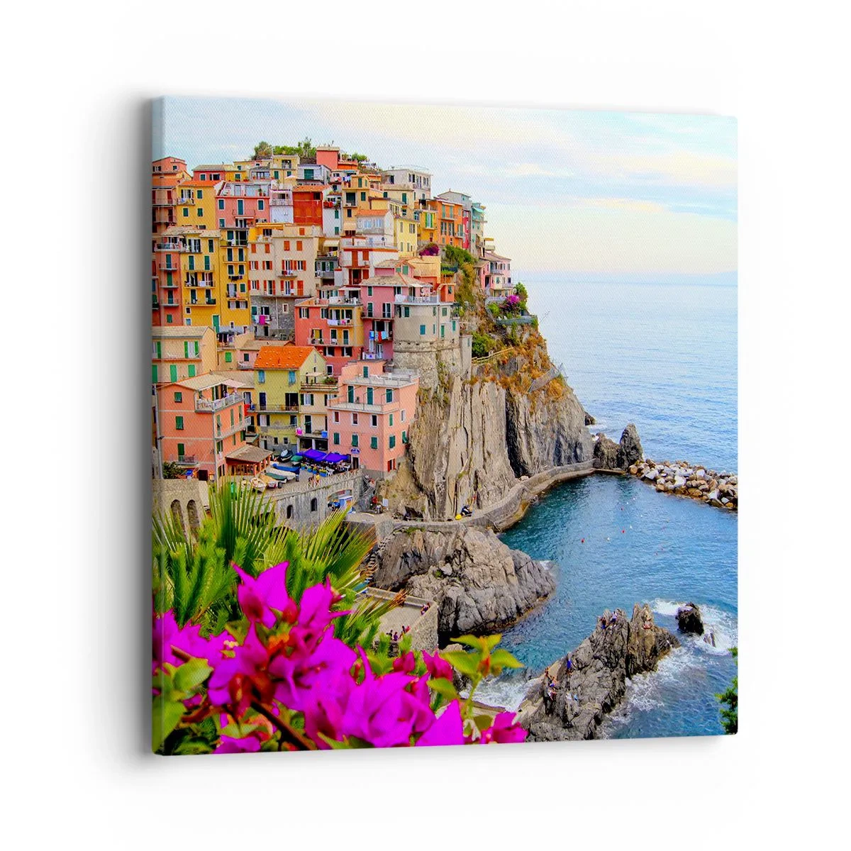 Quadro em tela - A cidade que sorri - 40x40 cm