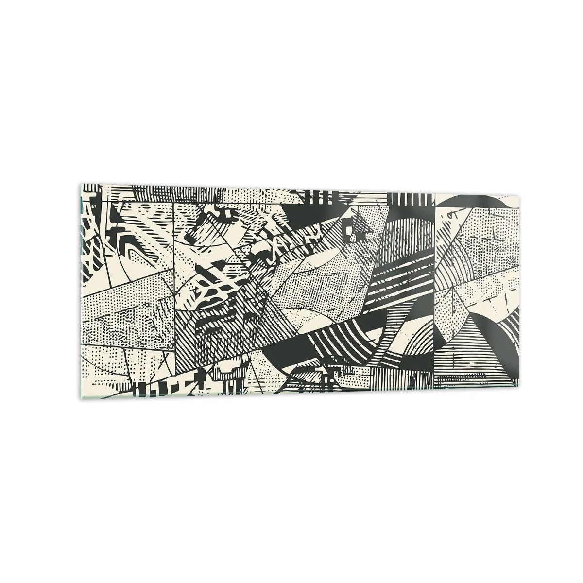 Quadro em vidro - A dinâmica do presente - 120x50 cm