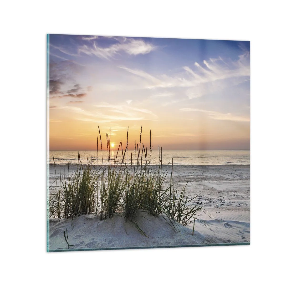 Quadro em vidro - Olhe, pense, sinta - 30x30 cm