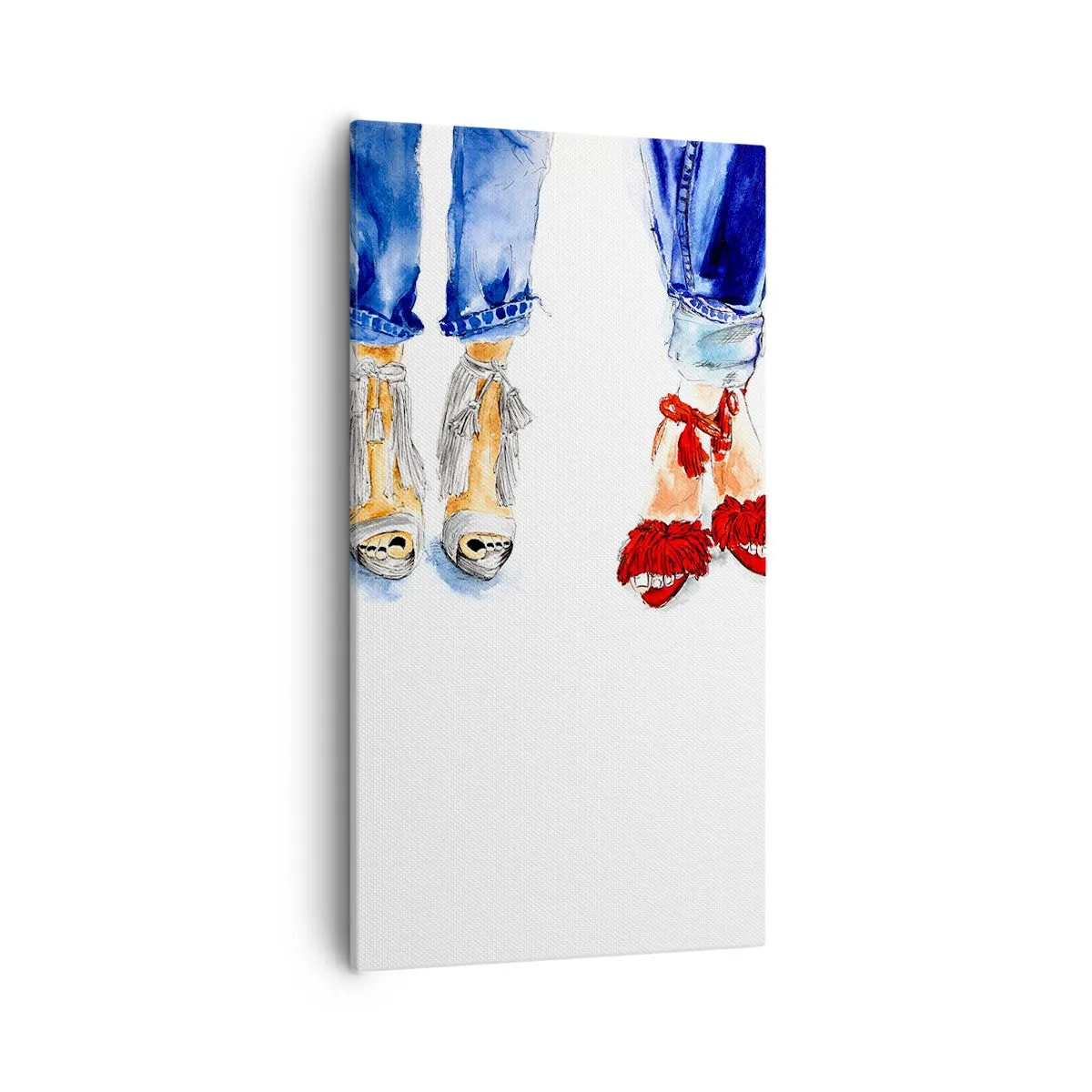 Quadro em tela - Por que não vamos passear? - 55x100 cm