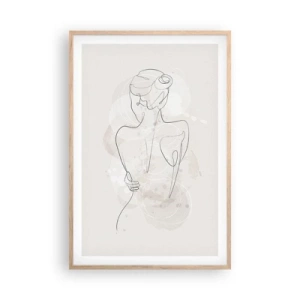 Pôster com moldura de carvalho claro - Como um instrumento sensível - 61x91 cm