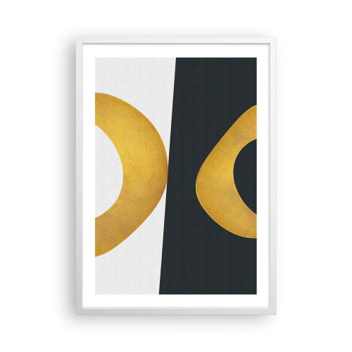 Pôster em moldura branca - Primeiro: ouro - 50x70 cm