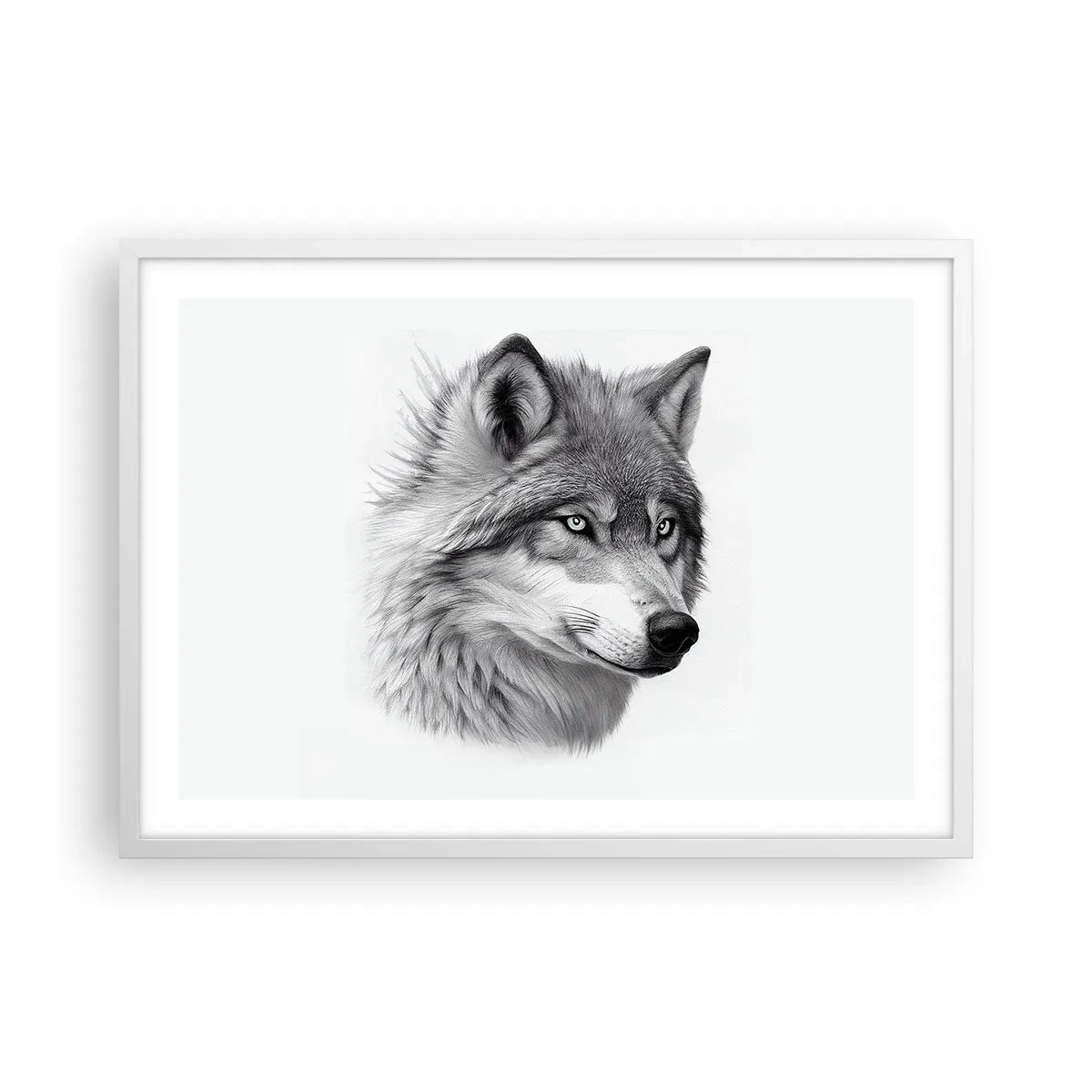 Pôster em moldura branca - Alfa – sem dúvida - 70x50 cm