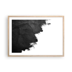 Pôster com moldura de carvalho claro - Elementos: terra - 70x50 cm