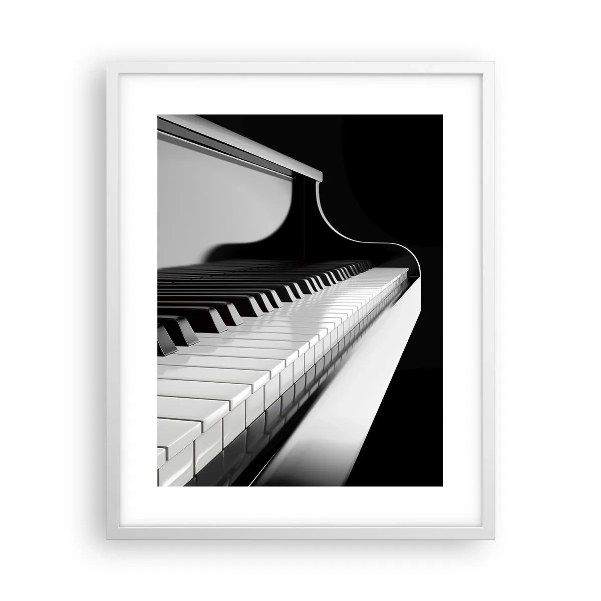 Pôster em moldura branca - Harmonia de formas e cores - 40x50 cm