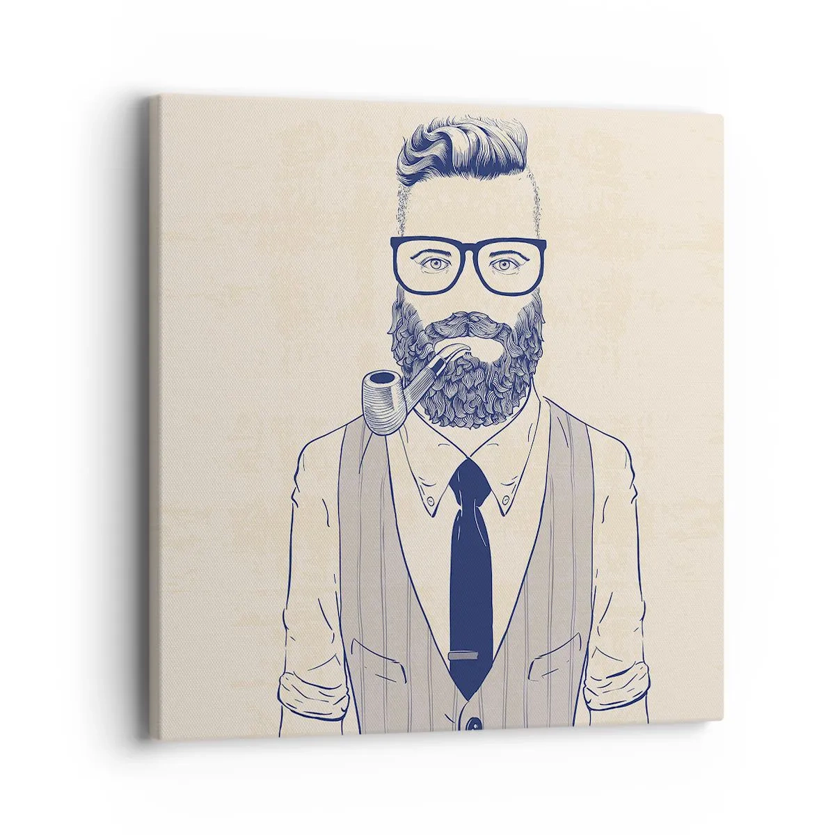 Quadro em tela - Alegre, masculino e elegante - 40x40 cm