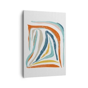 Quadro em tela - Abstração com um sorriso amigável - 50x70 cm