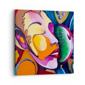 Quadro em tela - Toque de cor - 30x30 cm