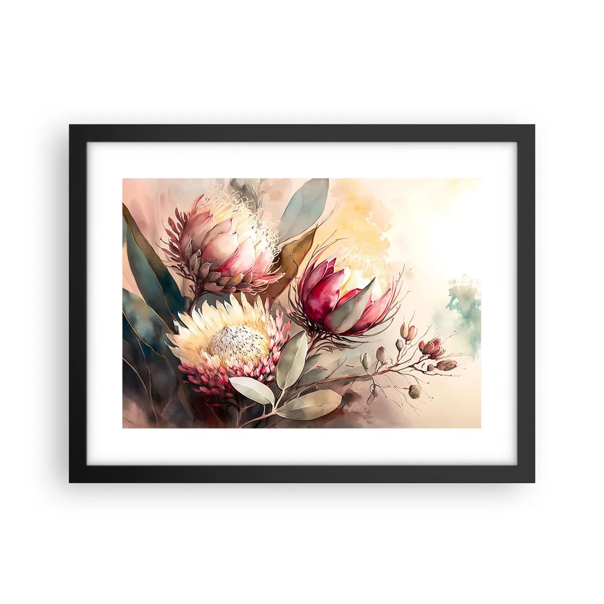 Pôster com moldura preta - De perfil e de frente - 40x30 cm