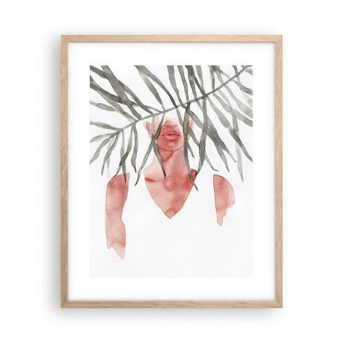 Pôster com moldura de carvalho claro - A dama dos trópicos - 40x50 cm