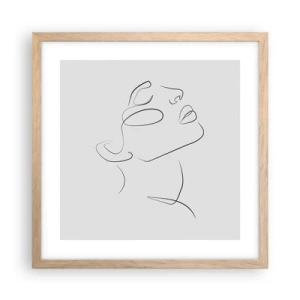 Pôster com moldura de carvalho claro - Os meandros dos sonhos - 40x40 cm