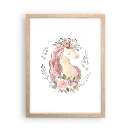 Pôster com moldura de carvalho claro - Um convite ao mundo dos contos de fadas - 30x40 cm