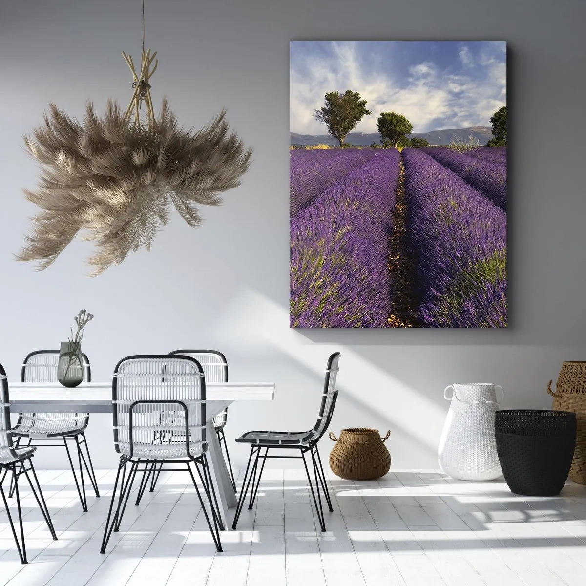 Quadro em tela - Prados de lavanda - 45x80 cm