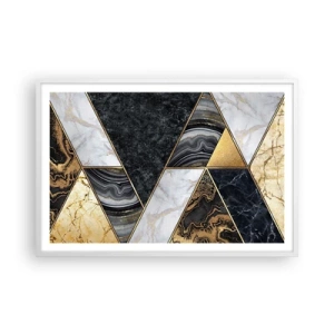 Pôster em moldura branca - Pedra por pedra - 91x61 cm