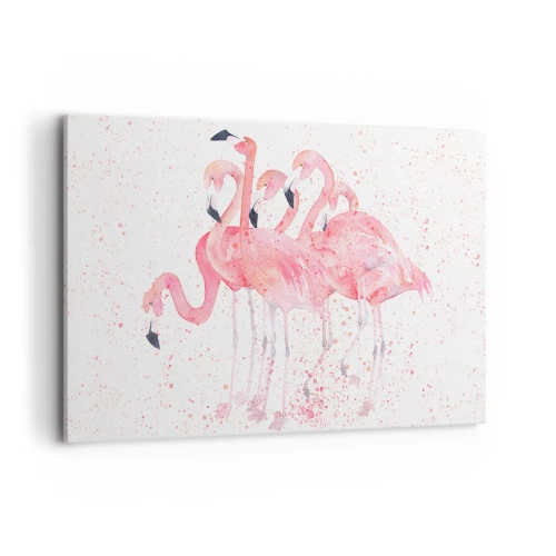 Quadro em tela - Conjunto cor-de-rosa - 100x70 cm