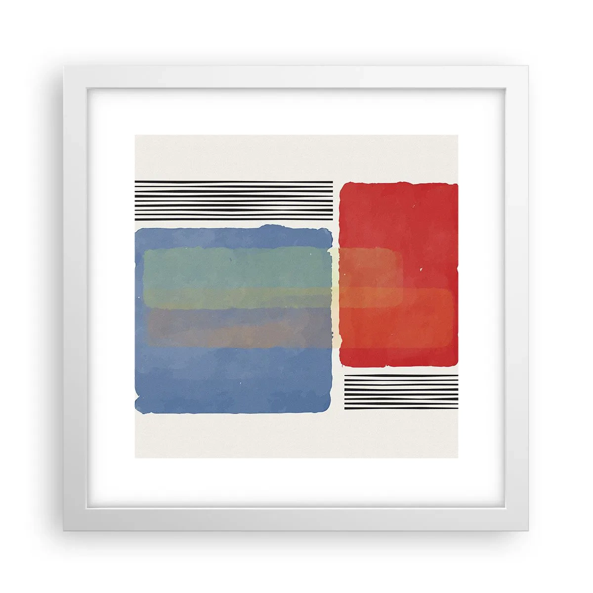 Pôster em moldura branca - A alma da geometria - 30x30 cm