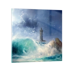 Quadro em vidro - Na guarda contra os elementos da natureza - 40x40 cm