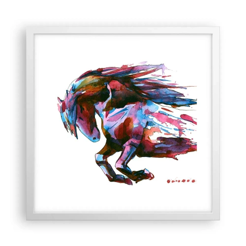 Pôster em moldura branca - Em êxtase - 40x40 cm