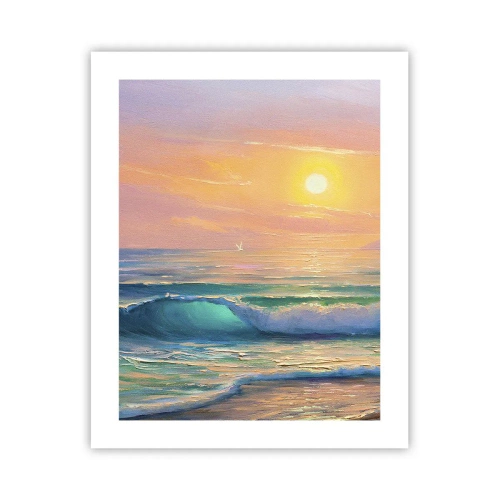 Pôster - O canto turquesa das ondas - 40x50 cm