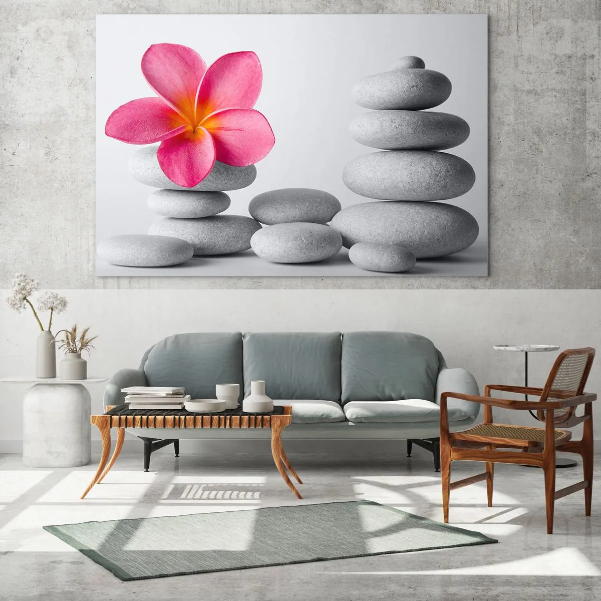 Quadro em vidro - Pedra sobre pedra, e sobre esta pedra... - 100x70 cm