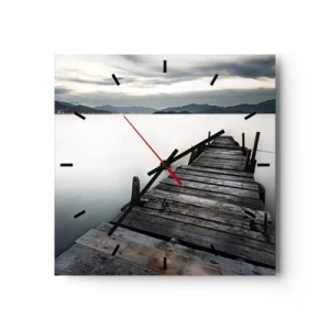 Relógio de parede - Relógio em vidro - Mergulhar em paz - 30x30 cm