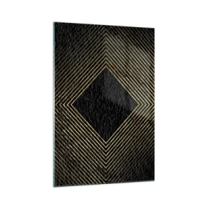 Quadro em vidro - Geometria em estilo glamoroso - 70x100 cm