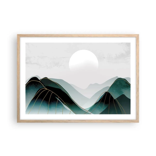 Pôster com moldura de carvalho claro - Em plena majestade - 70x50 cm