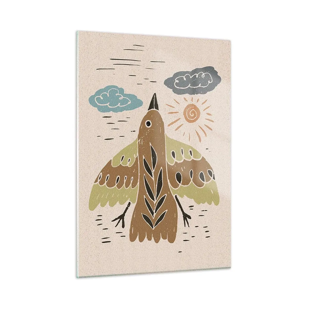 Quadro em vidro - Bom vôo - 50x70 cm