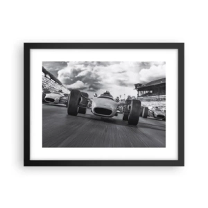 Pôster com moldura preta - O ronco do motor - 40x30 cm