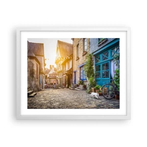 Pôster em moldura branca - O espírito branco da cidade - 50x40 cm