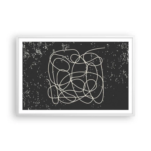 Pôster em moldura branca - Pensamentos errantes - 91x61 cm