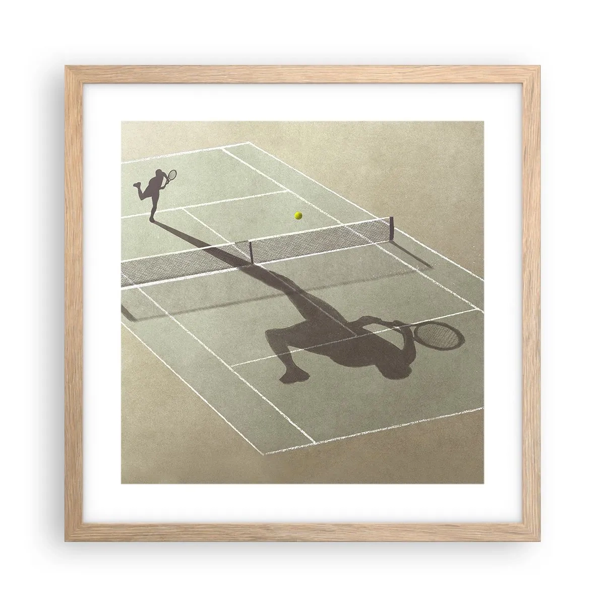 Pôster com moldura de carvalho claro - Supera-te - 40x40 cm