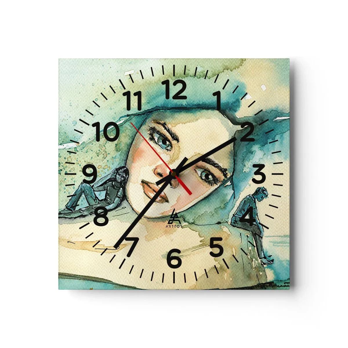 Relógio de parede - Relógio em vidro - Am I blue? - 30x30 cm