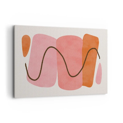 Quadro em tela - Movimento suave de formas - 120x80 cm