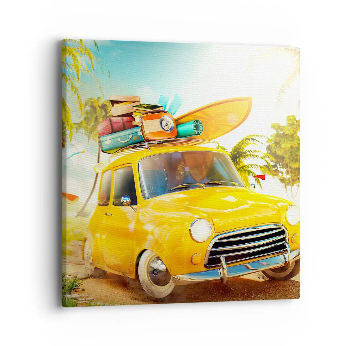 Quadro em tela - Uma viagem para mais do que um sorriso - 40x40 cm