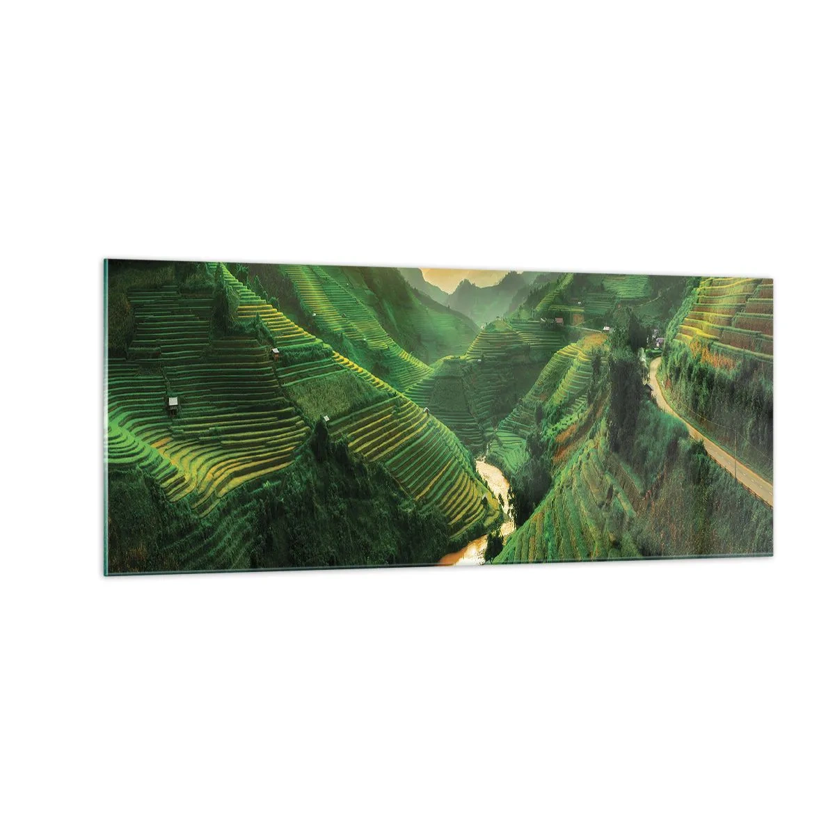 Quadro em vidro - Vale vietnamita - 100x40 cm
