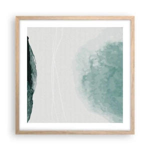 Pôster com moldura de carvalho claro - Encontro com a neblina - 50x50 cm