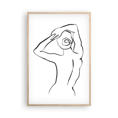 Pôster com moldura de carvalho claro - Nu matinal - 61x91 cm