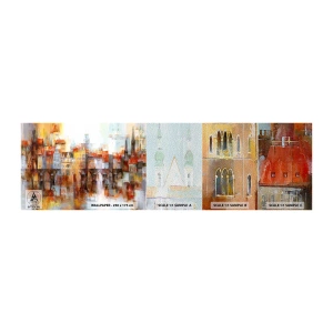 Amostra de papel de parede Premium Sand - Debaixo da ponte também é bonito - Cidade, Praga, Arquitetura - 100x30 cm