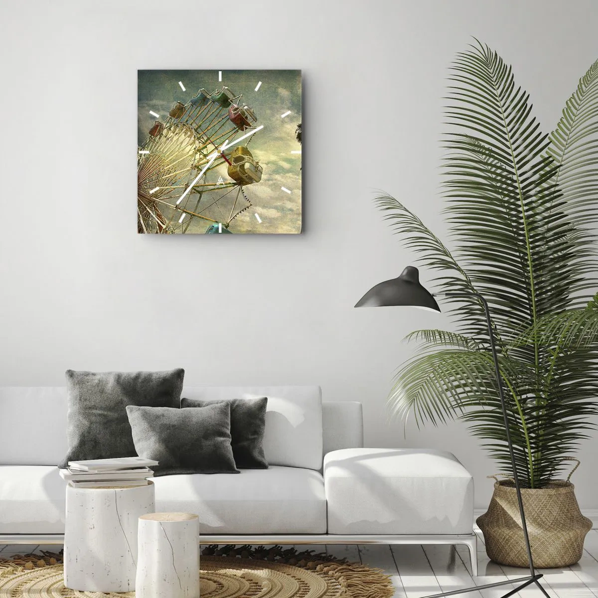 Relógio de parede - Relógio em vidro - Será divertido… - 30x30 cm