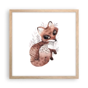 Pôster com moldura de carvalho claro - Como não amar - 40x40 cm