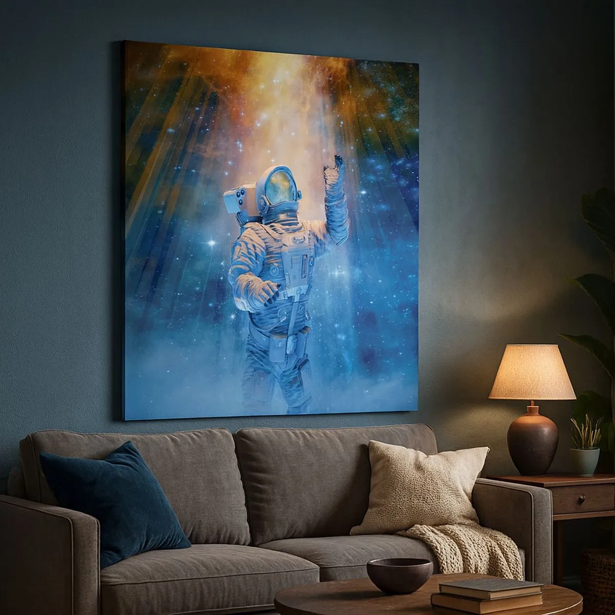 Quadro em tela - Finalmente chegamos - 30x30 cm