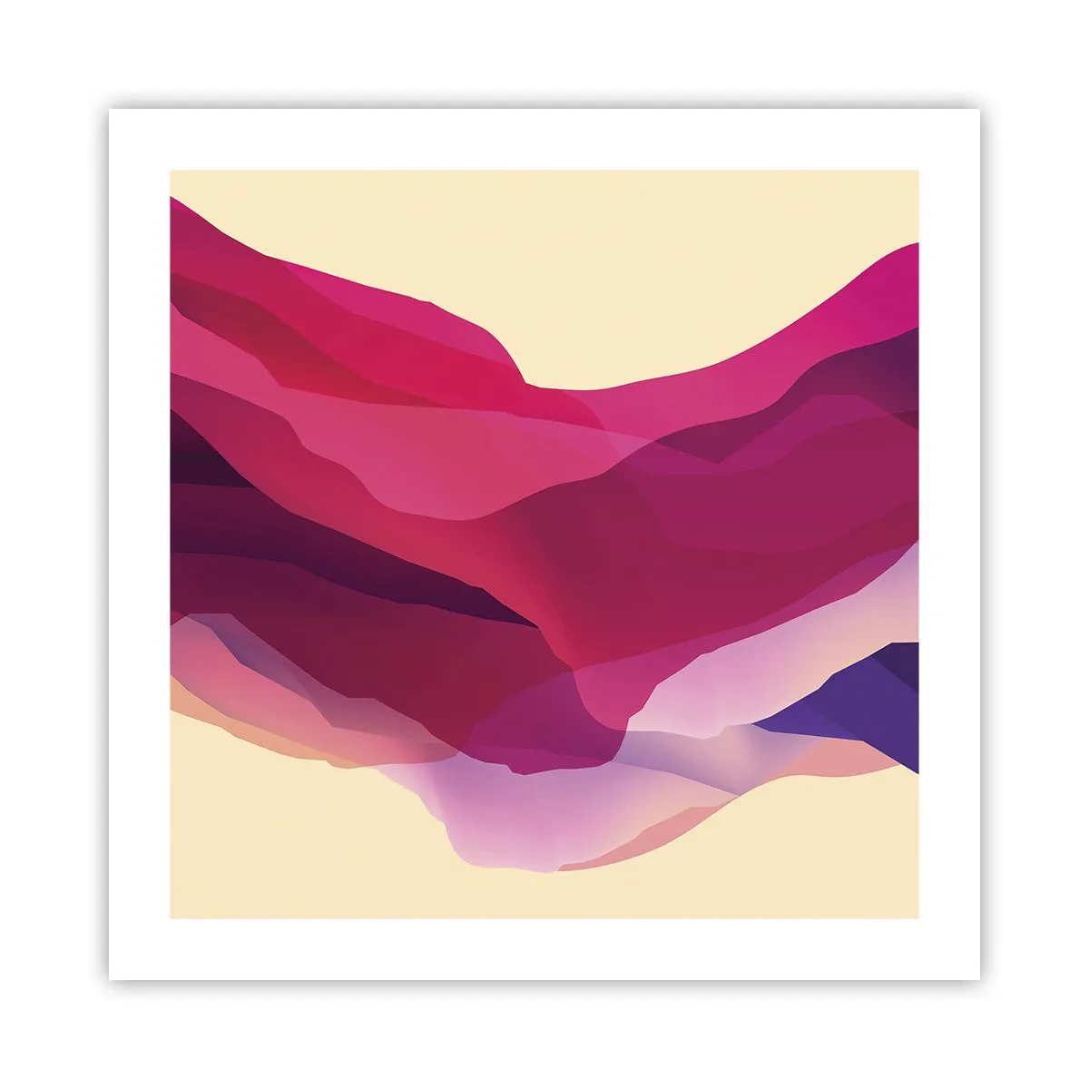 Pôster - Ondas de roxo - 50x50 cm